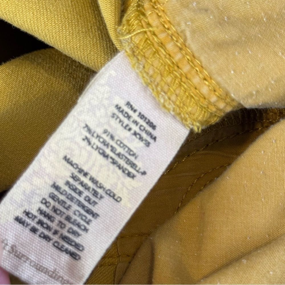 Soft Surroundings Pull On Stretch Pants Mustard Comfort Chic Everyday Neutral - Picture 9 of 11
